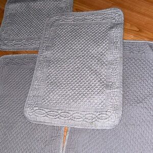 SHABBY CHIC GRAY PLACE MATS (4)